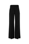 Alexander Mcqueen Wide-leg Pant In Wool Blend In Black