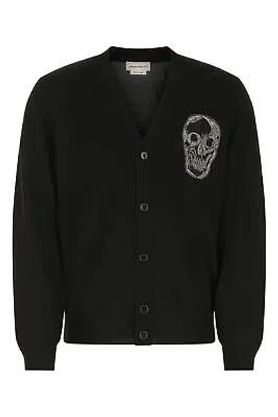 Pre-owned Alexander Mcqueen Black Wool Cardigan M