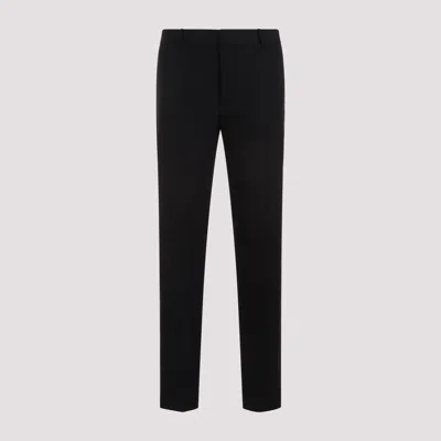 Alexander Mcqueen Tuxedo Cigarette Trousers In Black