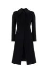 Alexander Mcqueen Black Wool And Cashmere Coat In Black