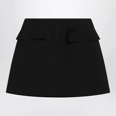 ALEXANDER MCQUEEN ALEXANDER MCQUEEN  BLACK WOOL MINI SKIRT