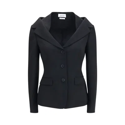 Alexander Mcqueen Black Wool Oves Aries Full-length Jacket In Blue