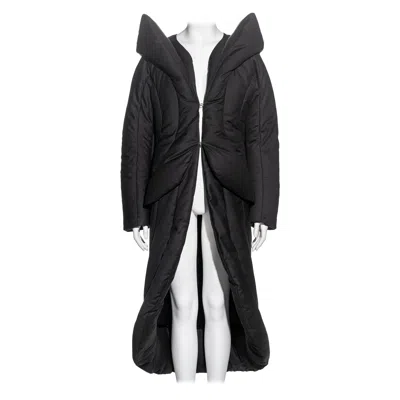 Pre-owned Alexander Mcqueen Black Wool Quilted Coat, Fw 1999
