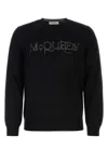 Alexander Mcqueen Wool Knit Sweater In Black
