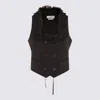 Alexander Mcqueen Lace Trimmed Satin Top With Adjustable Straps In Black