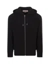 Alexander Mcqueen Logo Zipper Sweatshirt In Black