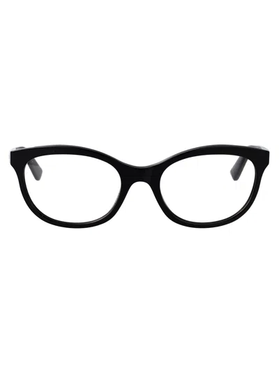 Alexander Mcqueen Black-black-transparent Acetate Glasses