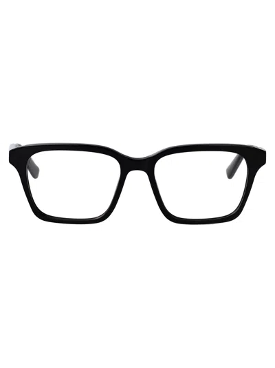 Alexander Mcqueen Black-black-transparent Acetate Glasses