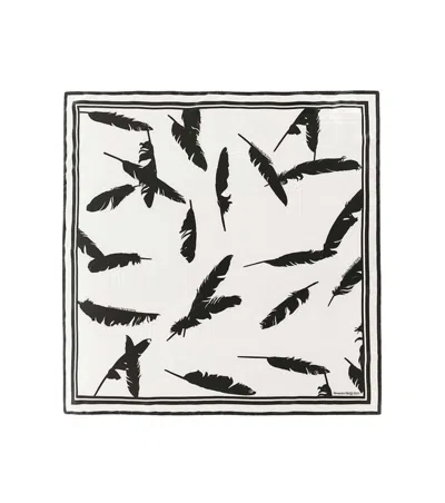 Alexander Mcqueen Blackwhite Graphic Scarf In Multi