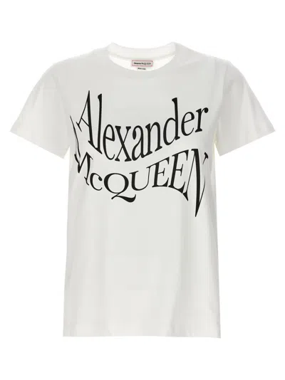 ALEXANDER MCQUEEN BLACKWHITE LOGO PRINT T-SHIRT