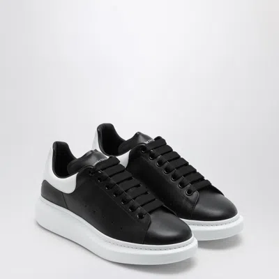 Alexander Mcqueen Oversized Leather Sneaker With Perforated Sides In Black