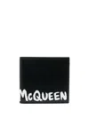 Alexander Mcqueen Alexander Mc Queen Mc Queen Graffiti Wallet In Blackwhite