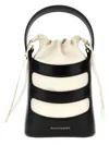 Alexander Mcqueen The Rise Nappa Leather Bucket Bag In Blackwhite
