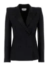Alexander Mcqueen Women's Wool Blend Blazer In Black