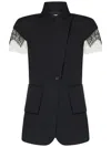 Alexander Mcqueen Asymmetrical Tailored Jacket With Lace Detailing