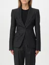 Alexander Mcqueen Blazer  Woman Color Grey In Grau