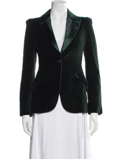 Pre-owned Alexander Mcqueen Blazer In Black/green