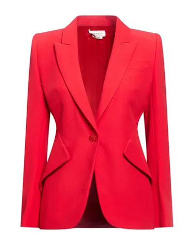 Alexander Mcqueen Blazer Donna In Rosso