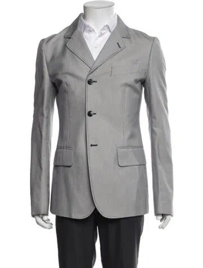 Pre-owned Alexander Mcqueen Blazer In Gray