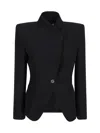 Alexander Mcqueen Woman Black Blazers In Black