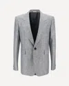 Alexander Mcqueen Men Blazer Jacket In Silver