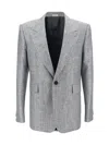 Alexander Mcqueen Men Blazer Jacket In Silver
