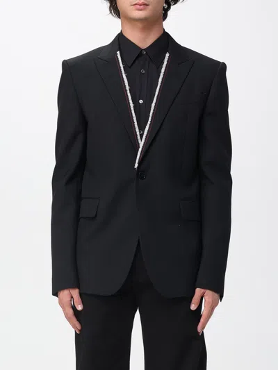 Alexander Mcqueen Blazer Men Mcqueen In Black