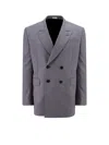Alexander Mcqueen Double-breasted Houndstooth Wool Blazer In Purple