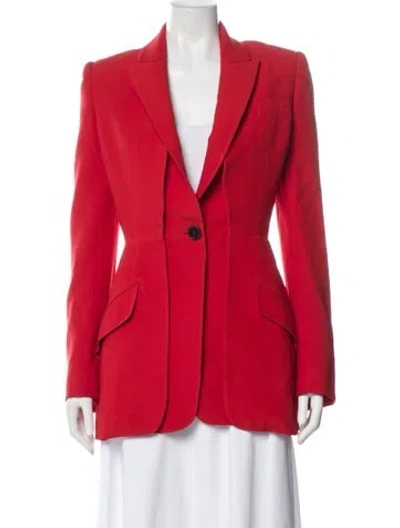 Pre-owned Alexander Mcqueen Blazer In Red