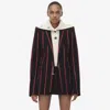 Alexander Mcqueen Blazer Stripe Jacket In Black/red/gold