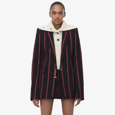 Alexander Mcqueen Blazer Stripe Jacket In Black