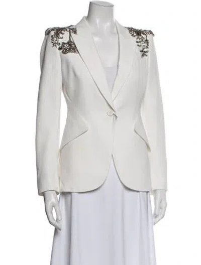 Pre-owned Alexander Mcqueen Blazer W/ Tags In White