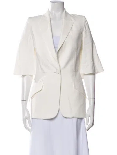 Pre-owned Alexander Mcqueen Blazer In White