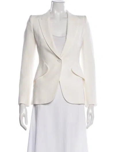 Pre-owned Alexander Mcqueen Blazer In White