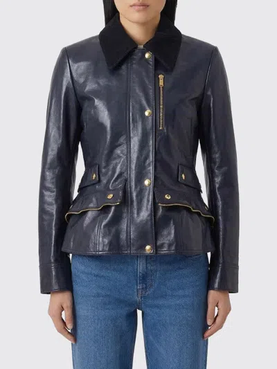 Alexander Mcqueen Blazer Woman Mcqueen In Blue