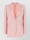 Alexander Mcqueen Blazer Wool Blend Buttoned Cuffs In Pink