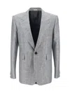 Alexander Mcqueen Men Blazer Jacket In Silver