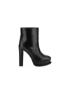 Alexander Mcqueen Elevated Platform Boots With 12 Cm Heel For Women In Black