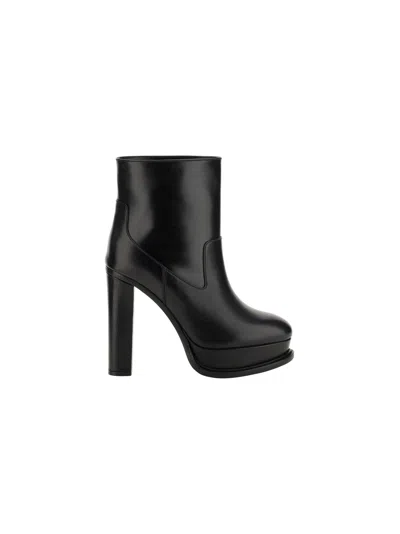 ALEXANDER MCQUEEN BLOCK HEEL ANKLE BOOTS