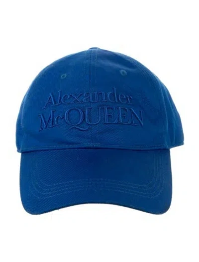 Pre-owned Alexander Mcqueen Blue Baseball Cap