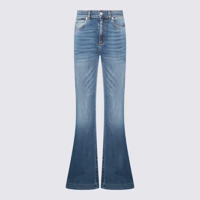 Alexander Mcqueen Blue Cotton Jeans