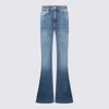 Alexander Mcqueen Blue Cotton Jeans In Blue