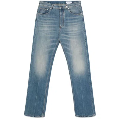 ALEXANDER MCQUEEN ALEXANDER MCQUEEN BLUE DENIM - REGULAR & STRAIGHT-LEG JEANS MEN