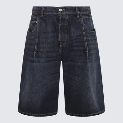 ALEXANDER MCQUEEN ALEXANDER MCQUEEN BLUE DENIM BERMUDA