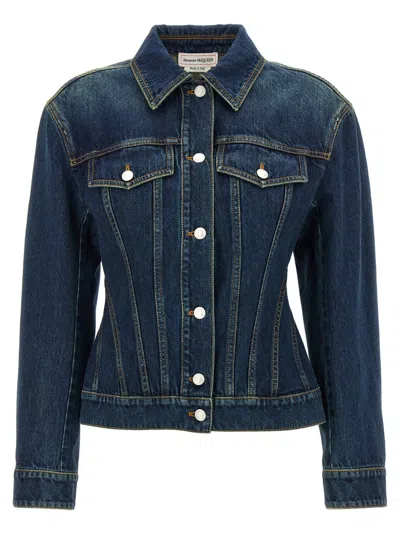 ALEXANDER MCQUEEN BLUE DENIM JACKET