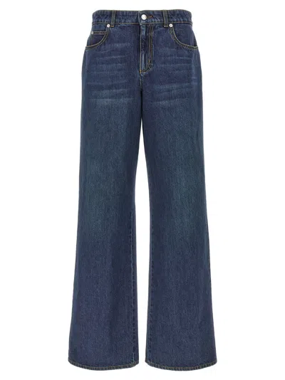 Alexander Mcqueen Blue Denim Jeans