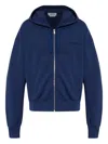 Alexander Mcqueen Full-zip Hooded Sweatshirt With Embroidered Detailing