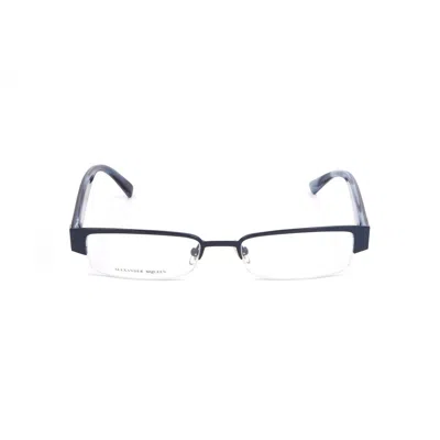 Alexander Mcqueen Blue Metal Frames
