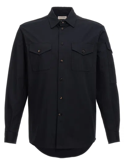 ALEXANDER MCQUEEN BLUE REGULAR FIT SHIRT