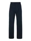 Alexander Mcqueen Blue Straight Tailored Pants In Cotton Man In Blu